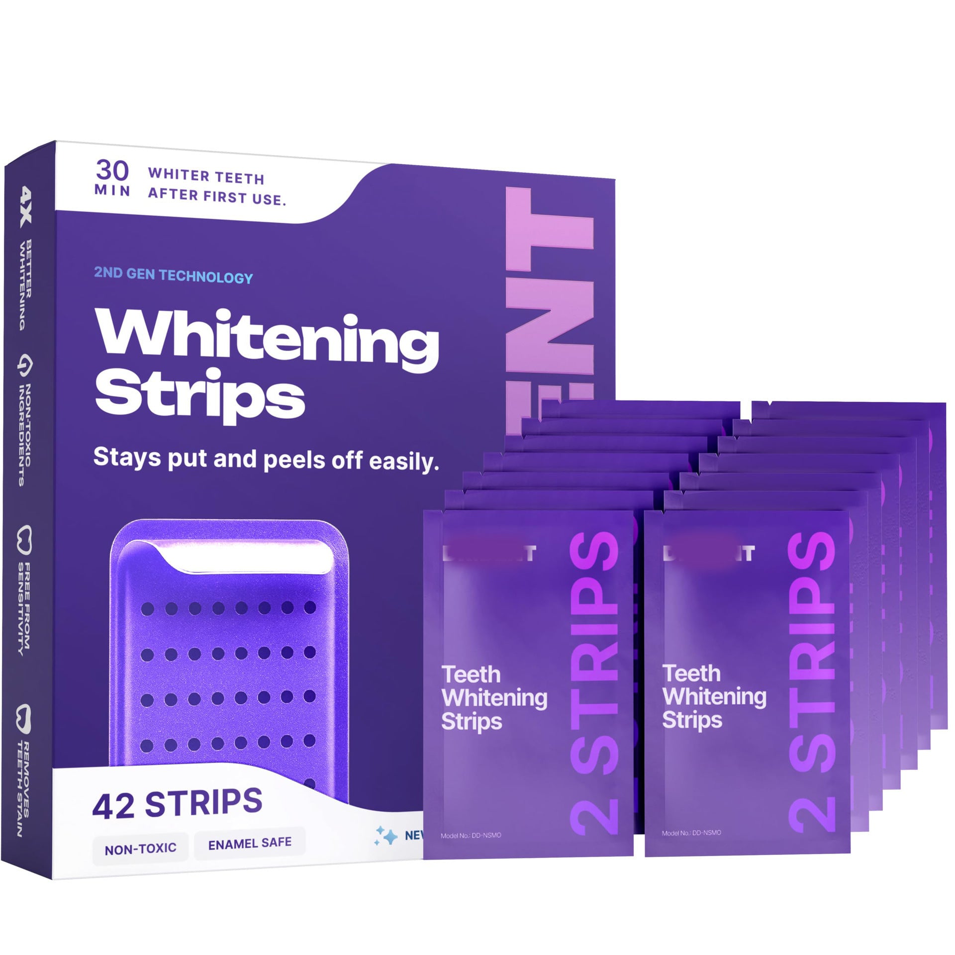 Purple Teeth Whitening Strips | Easy At-Home Stain Brightening